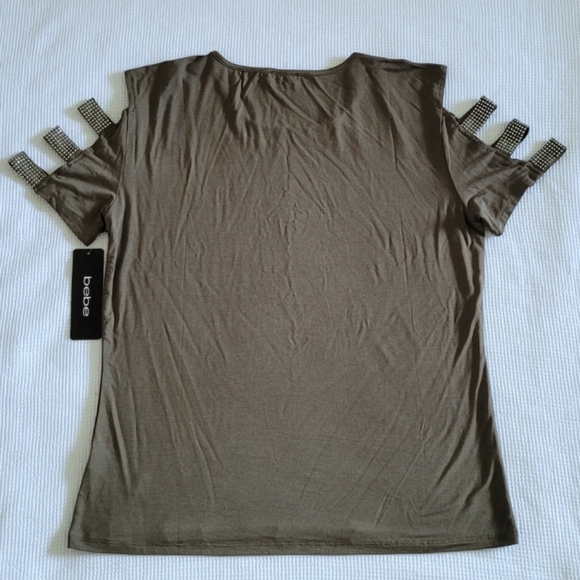 bebe Ivy Green💚 Top w/Cutout✂️ Sleeve Detail-NWT - Picture 2 of 14